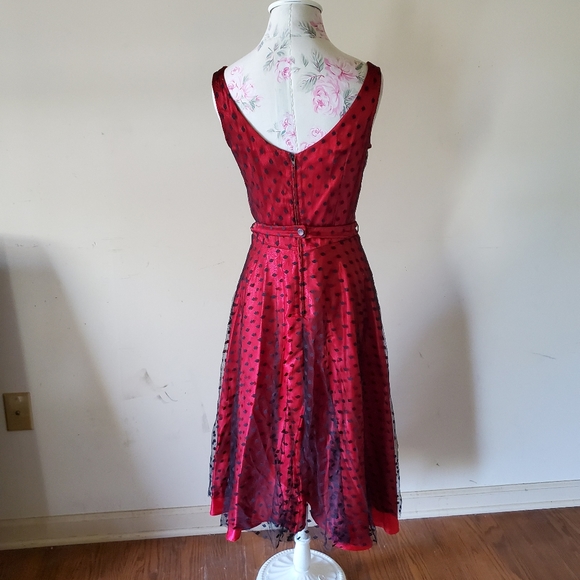 Stop staring polka dot dress lace pin up vintage - Picture 4 of 5